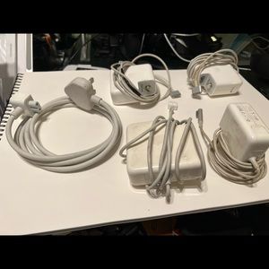Apple Original MacBook Pro Air PowerBook chargers lot of 5 cables and adapters